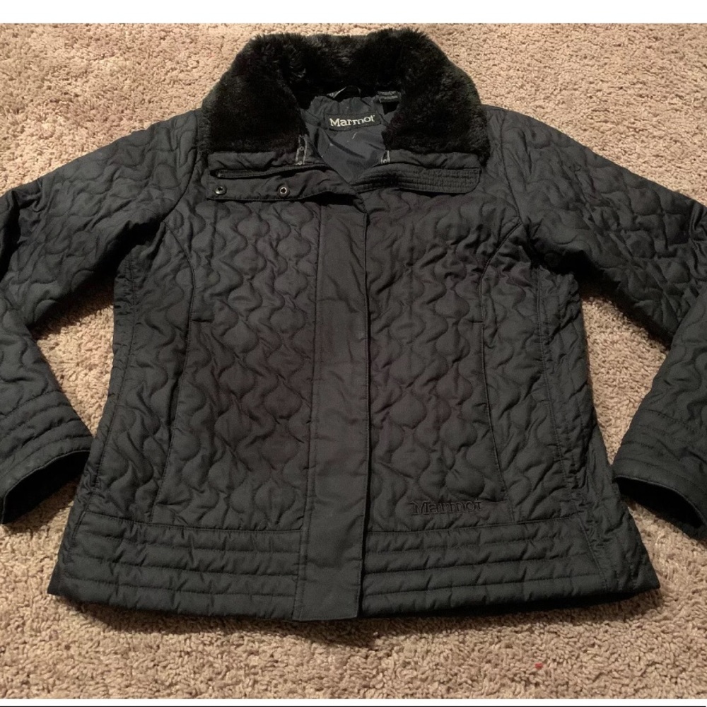 Marmot St. Moritz Black Quilted Jacket